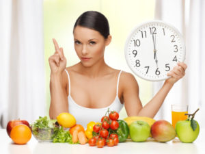 woman with big clock